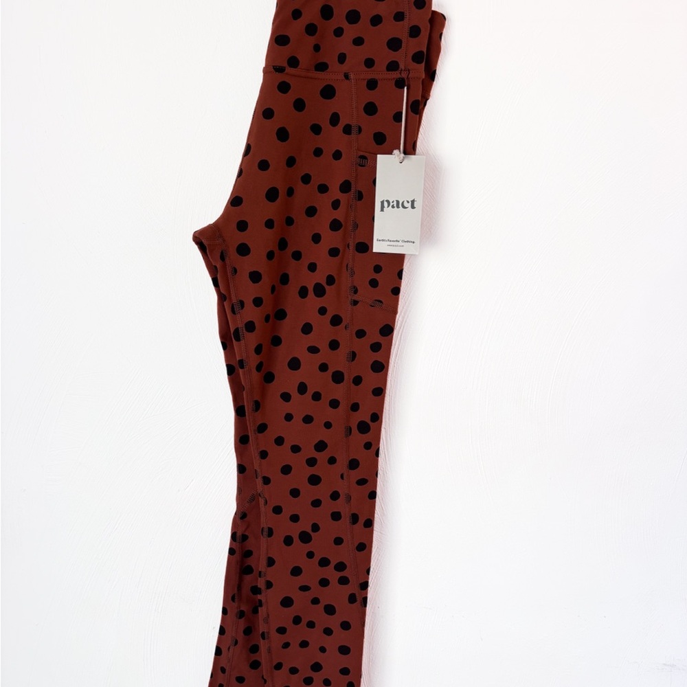 PACT Leggings NWT Organic High Rise Polka Dot - Picture 2 of 5